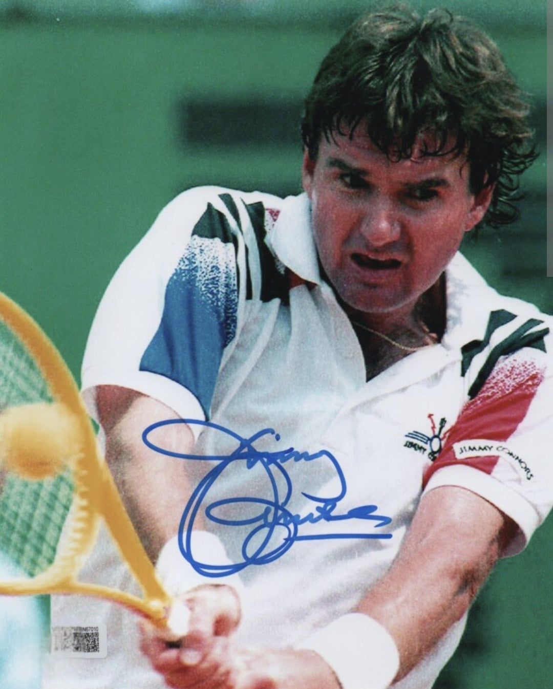 Jimmy Connors signed photo in action Boston memorabilia