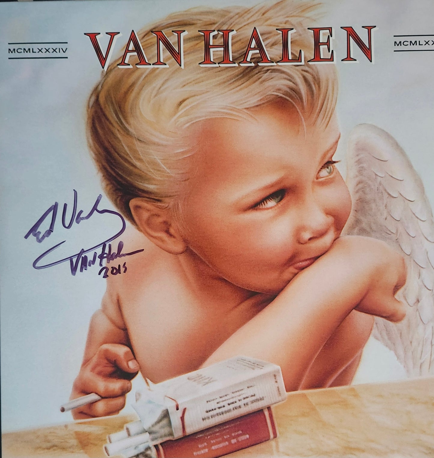 Eddie Van Halen signed album 1984