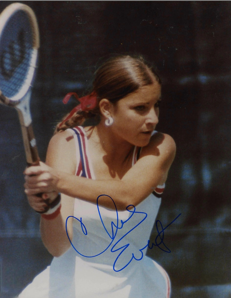 Chris Evert signed photo in action Boston memorabilia