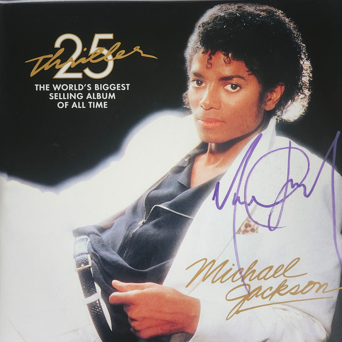 MICHAEL JACKSON Signed Album Thriller COA Hologram