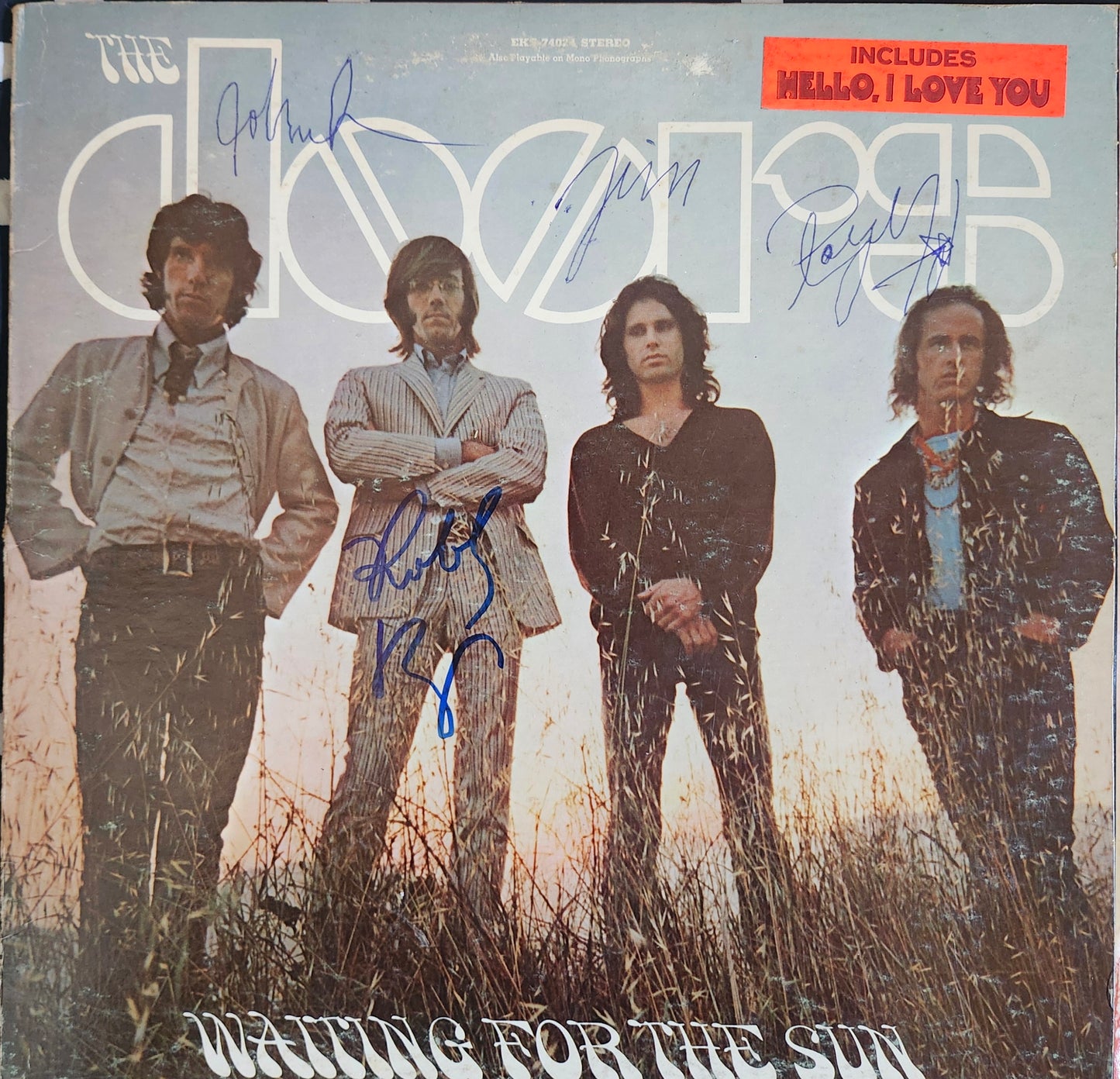 The doors signed album waiting for the Sun by Boston memorabilia