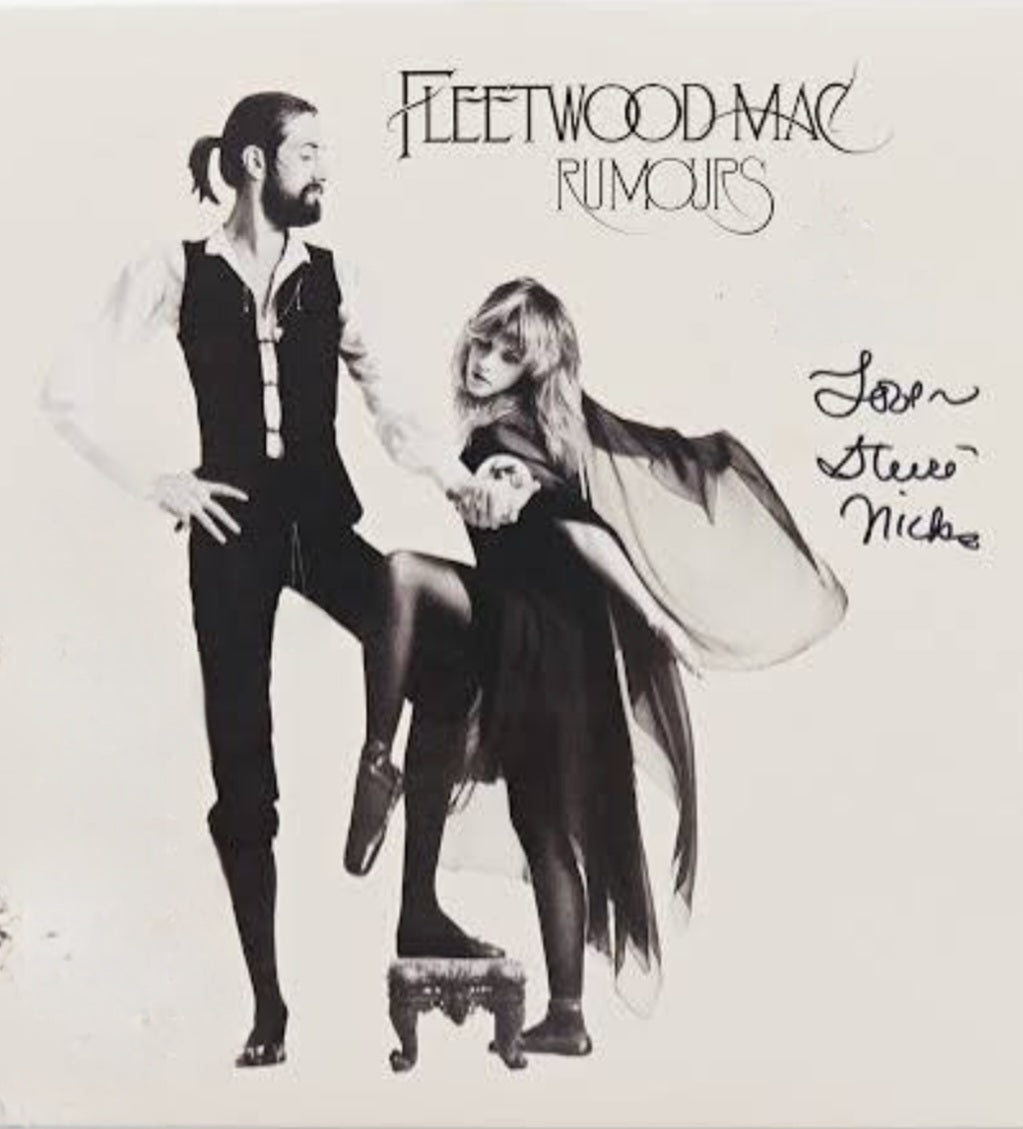 Stevie Nicks signed rumours album black marker COA hologram with love