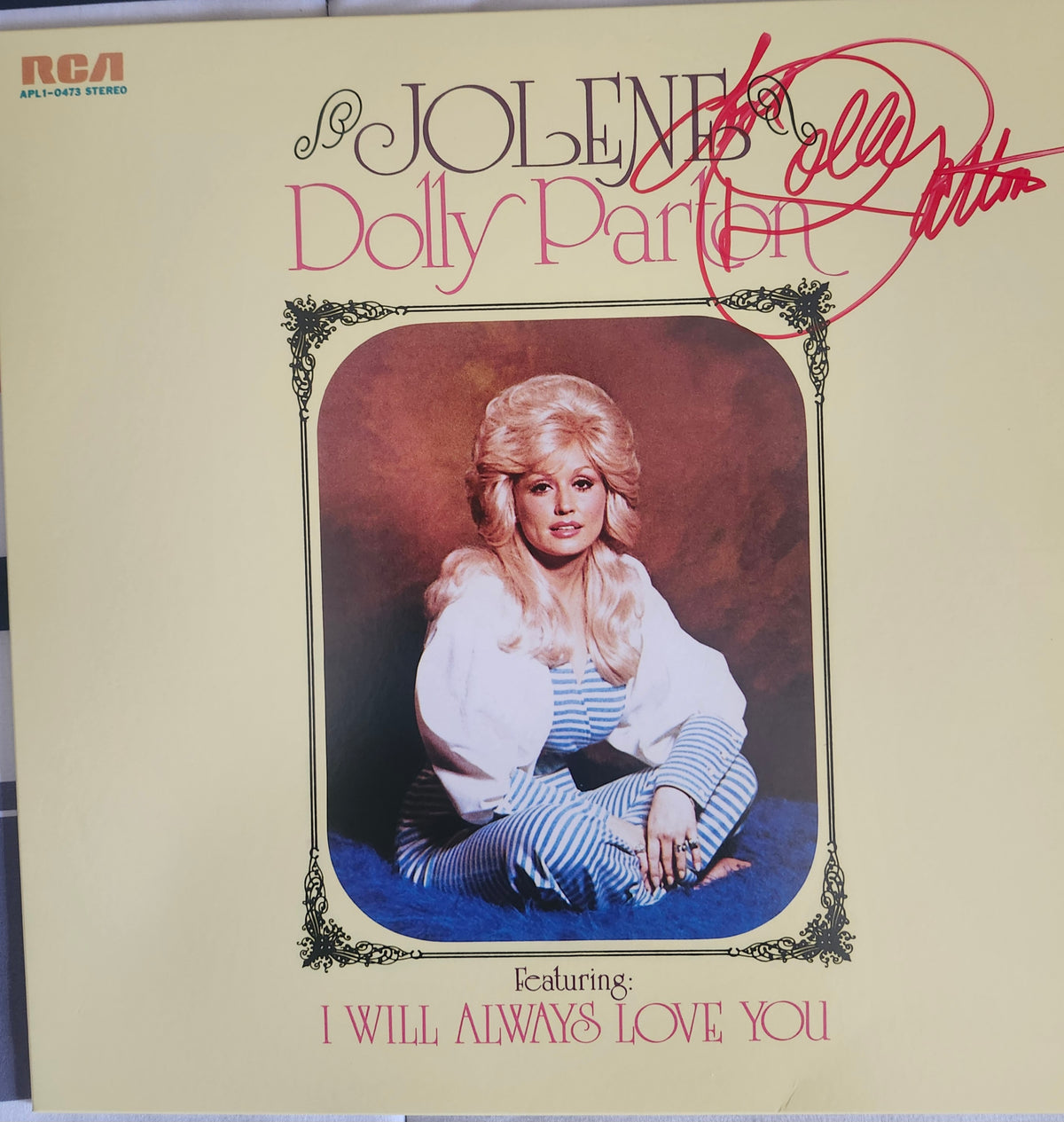 DOLLY PARTON Signed Autographed Album Jolene COA Hologram