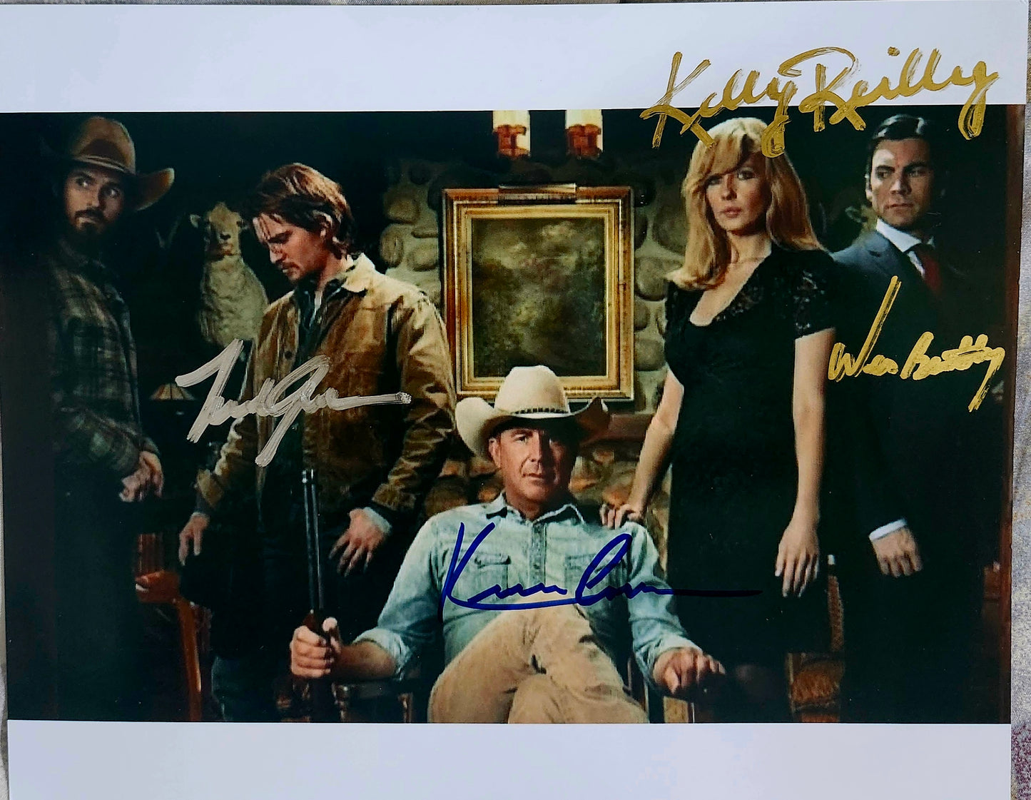 YELLOWSTONE CAST signed autographed photo COA Hologram