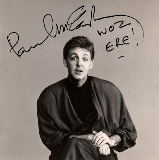 Paul McCartney signed photo with inscription Boston memorabilia