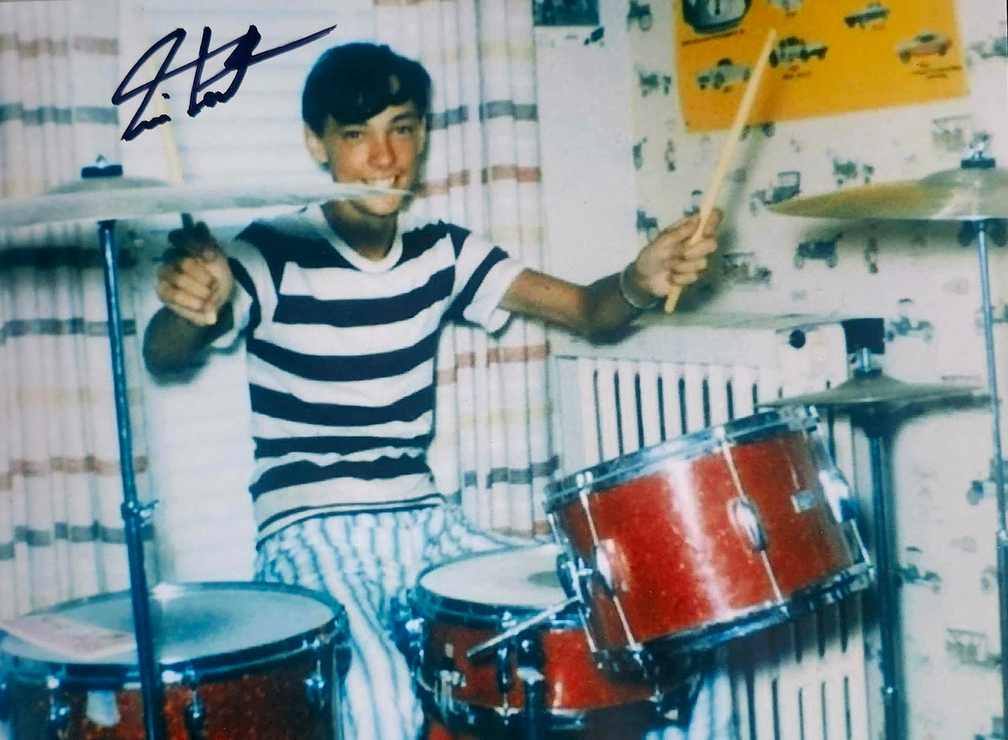 NEIL PEART Signed Photo Early Days COA Hologram