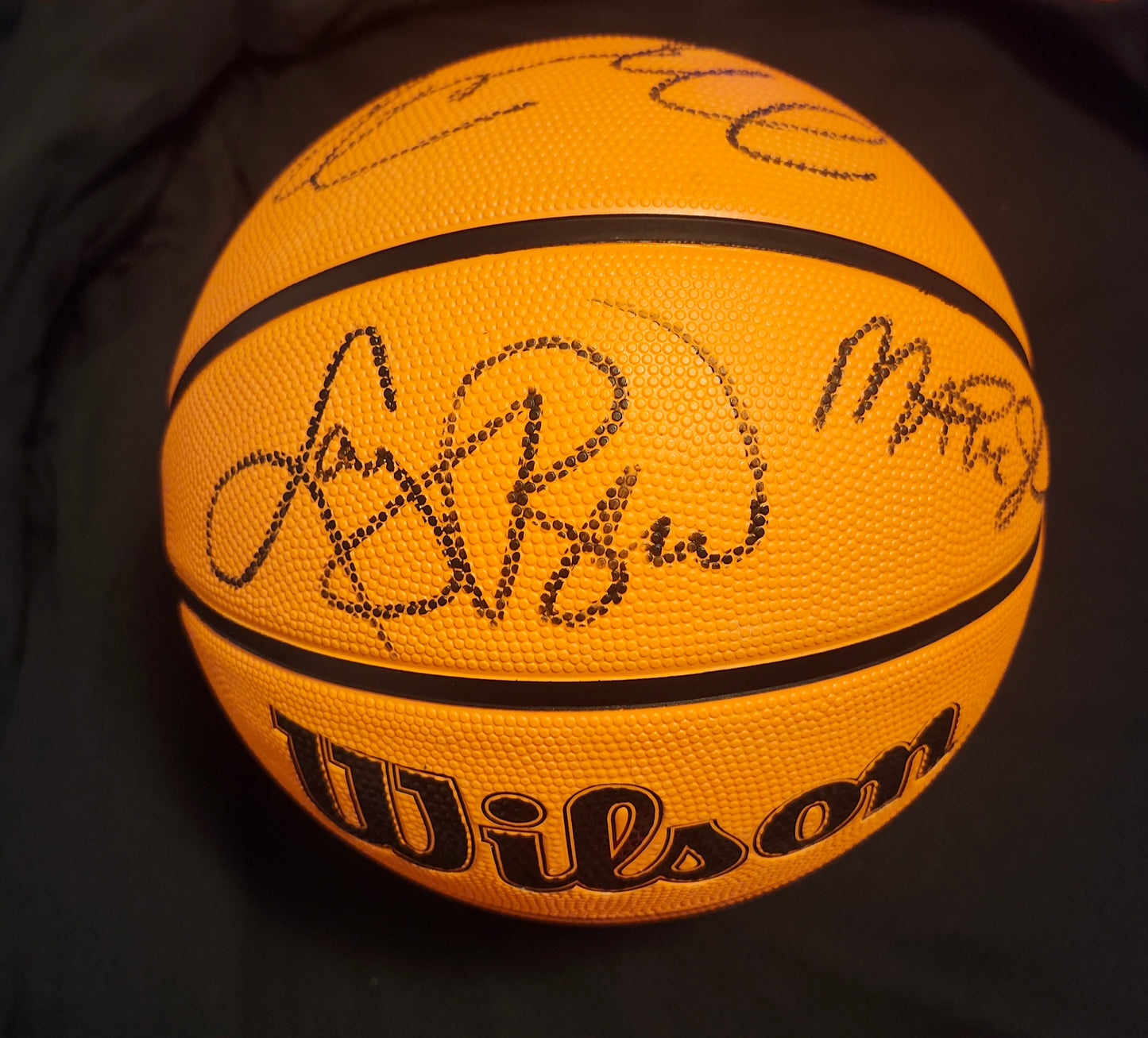 MICHAEL JORDAN MAGIC BIRD Signed Basketball COA Hologram