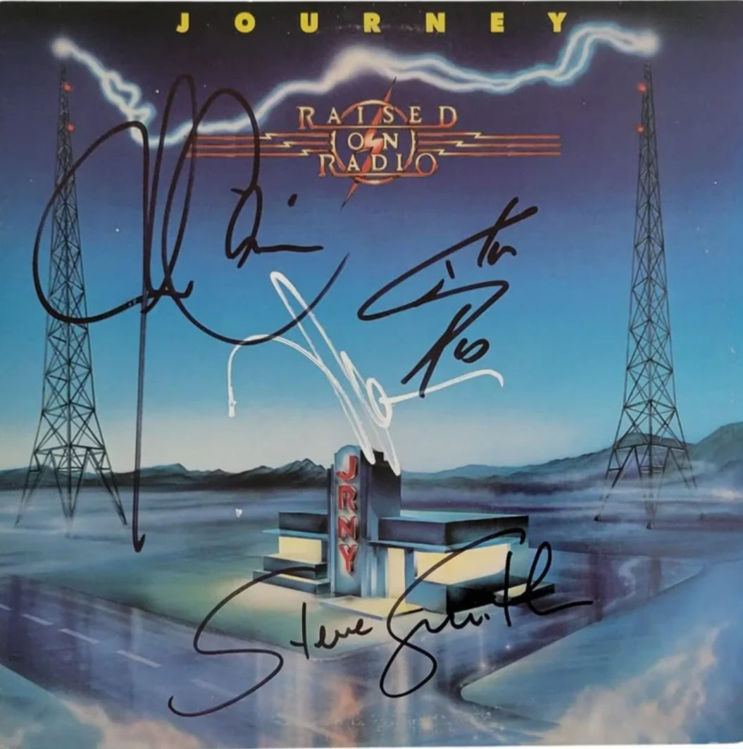 journey band signed album boston memorabilia