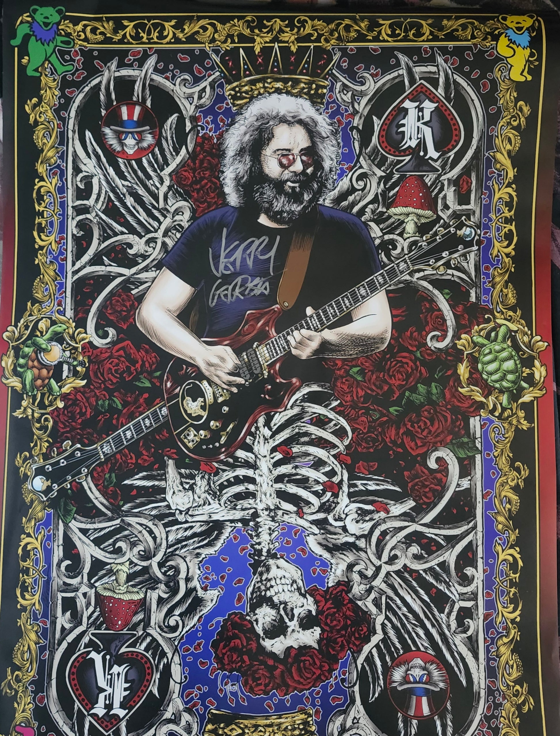 Jerry Garcia signed poster by Boston memorabilia