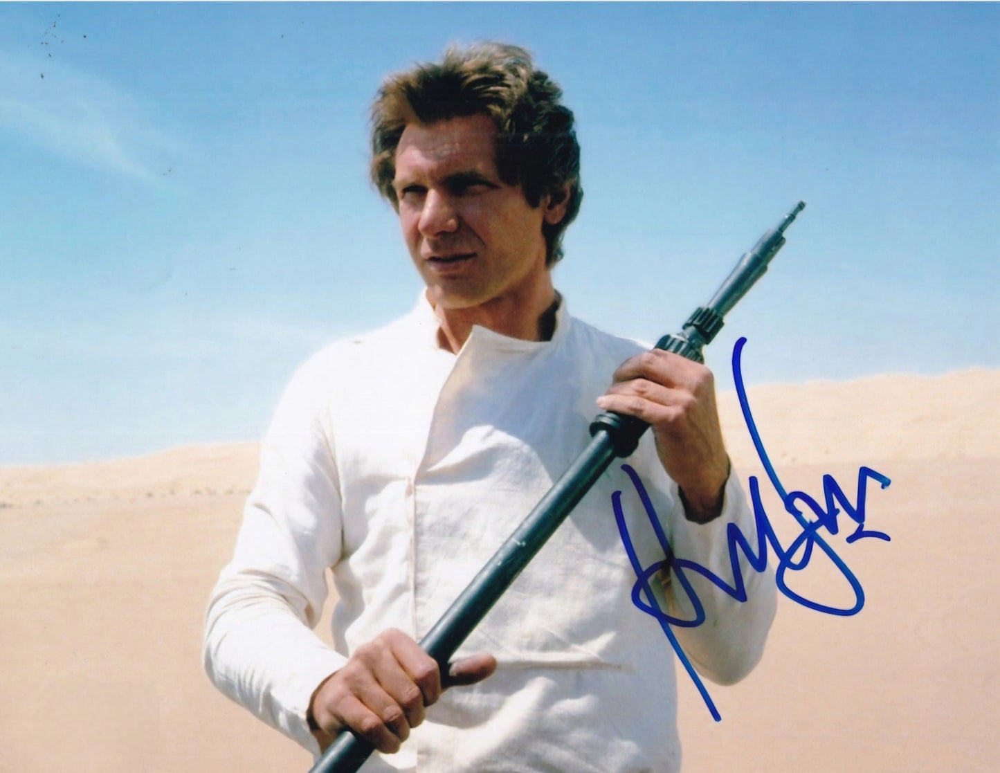 Harrison Ford signed photo Star Wars action scene Boston memorabilia