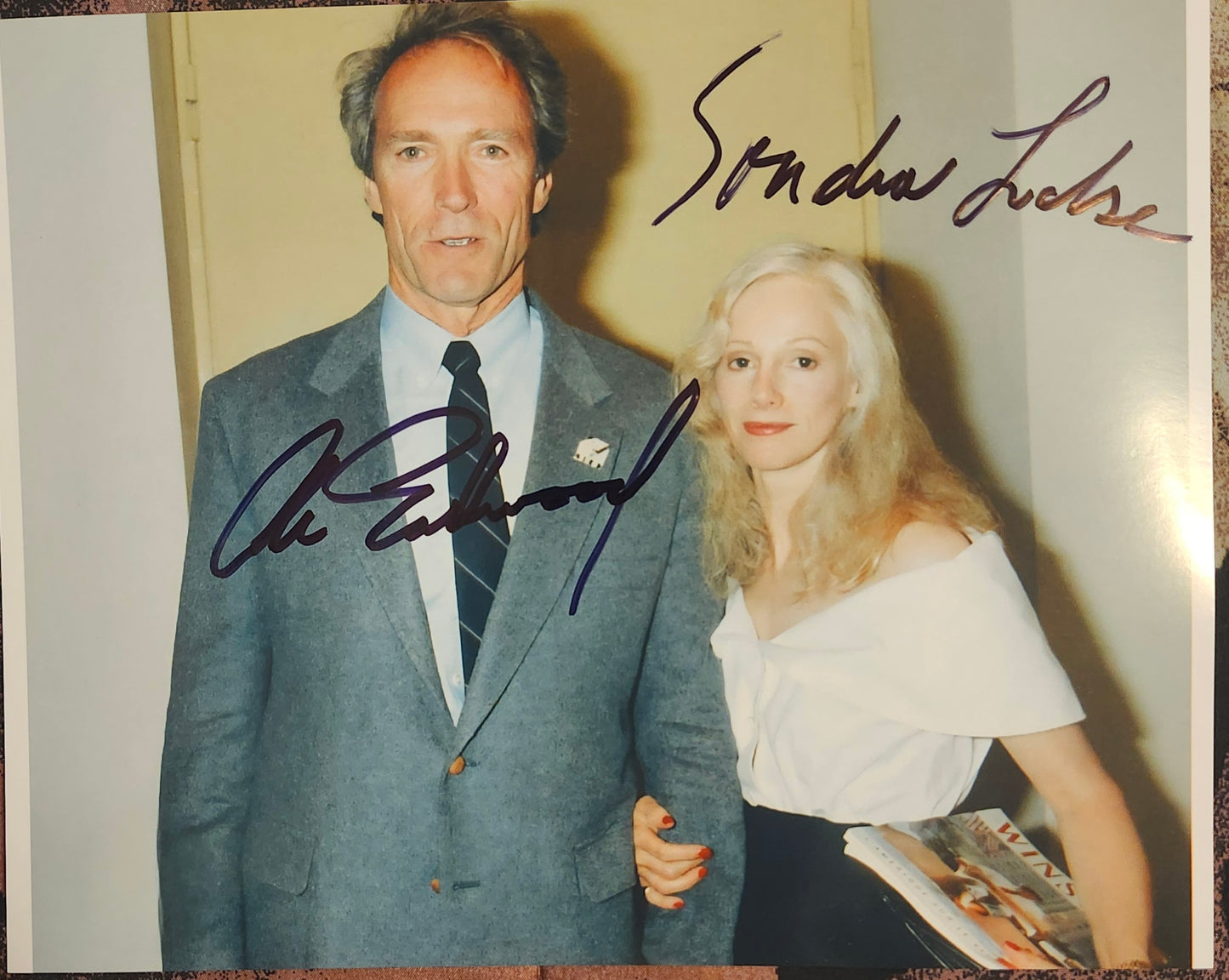 Clint Eastwood and Sandra Locke signed photo by Boston memorabilia