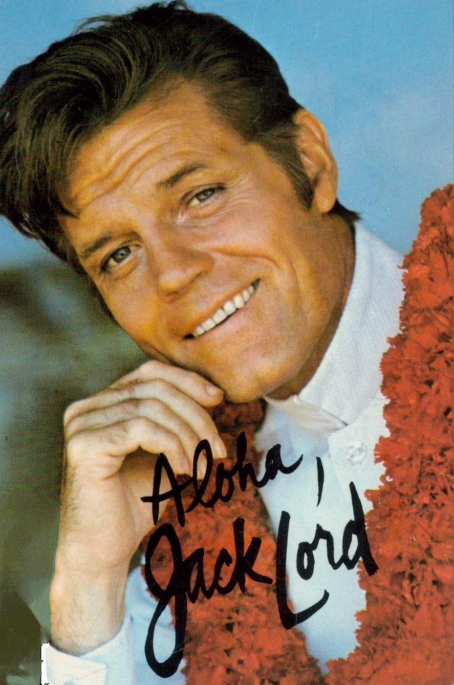 Jack Lord signed photo facial pose Boston memorabilia