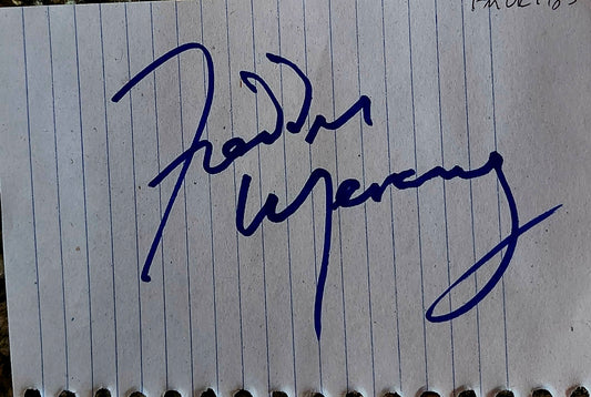 Freddie Mercury signed paper cut 1985 Boston memorabilia