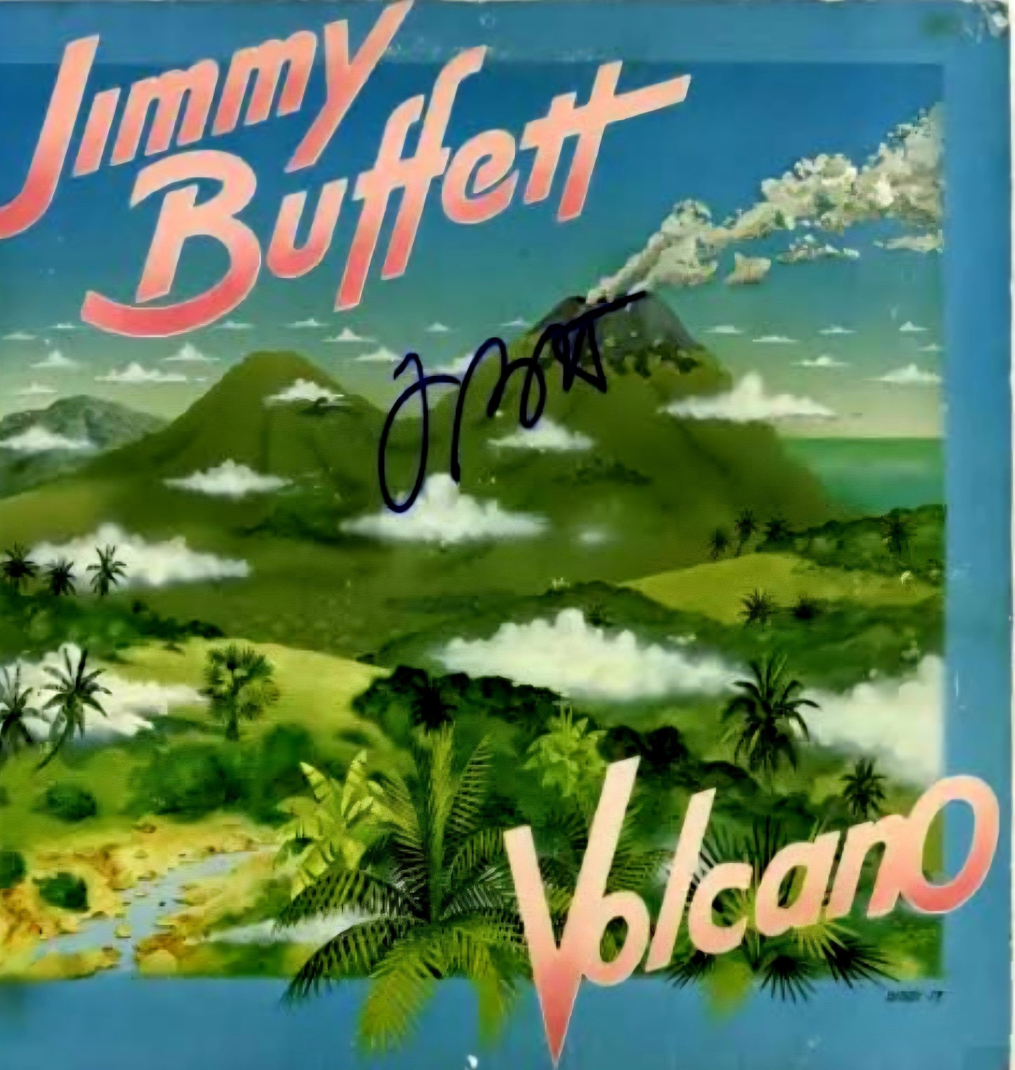 JIMMY BUFFETT Signed Autographed Album Volcano COA Hologram