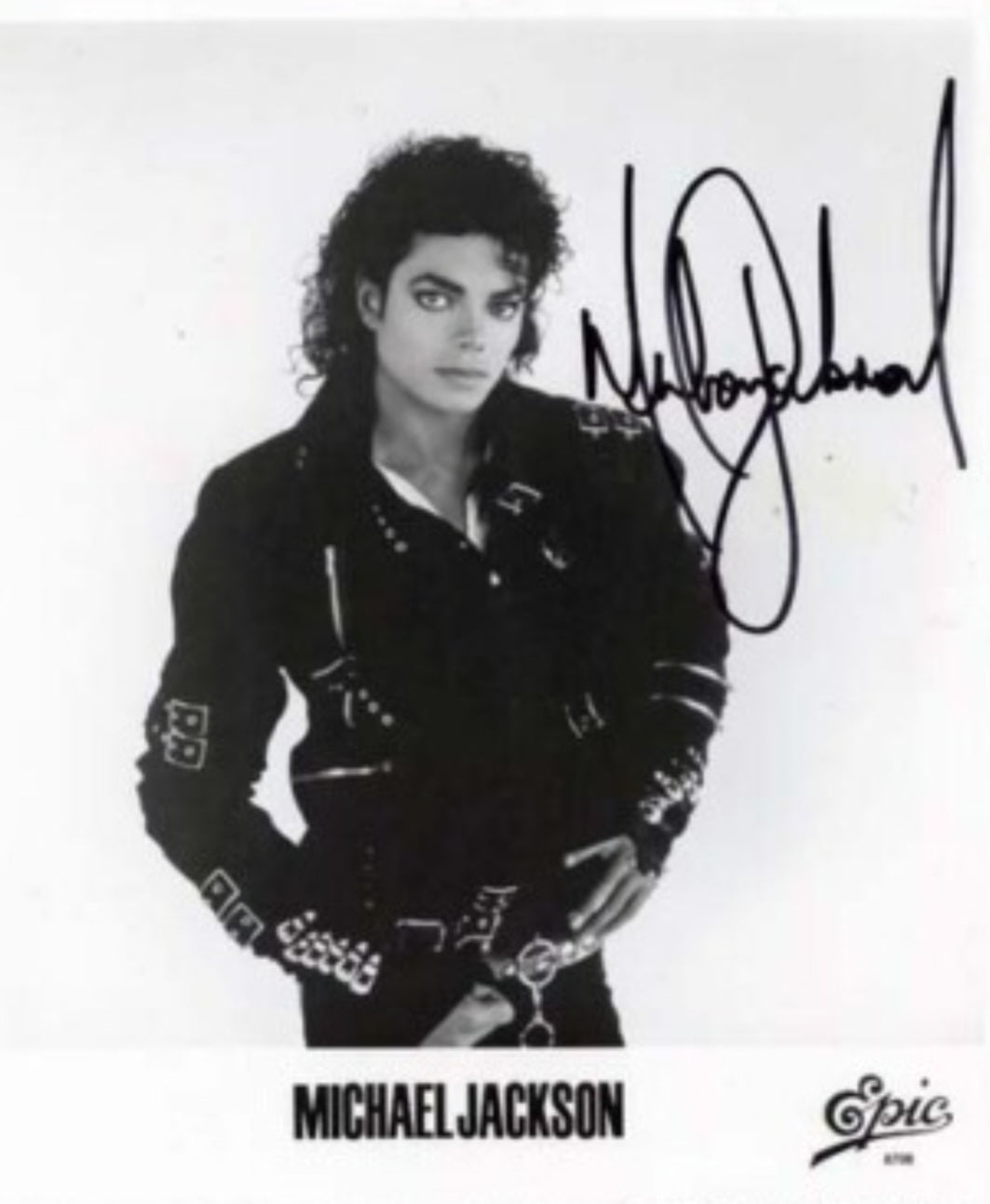 MICHAEL JACKSON signed autographed photo epic COA Hologram