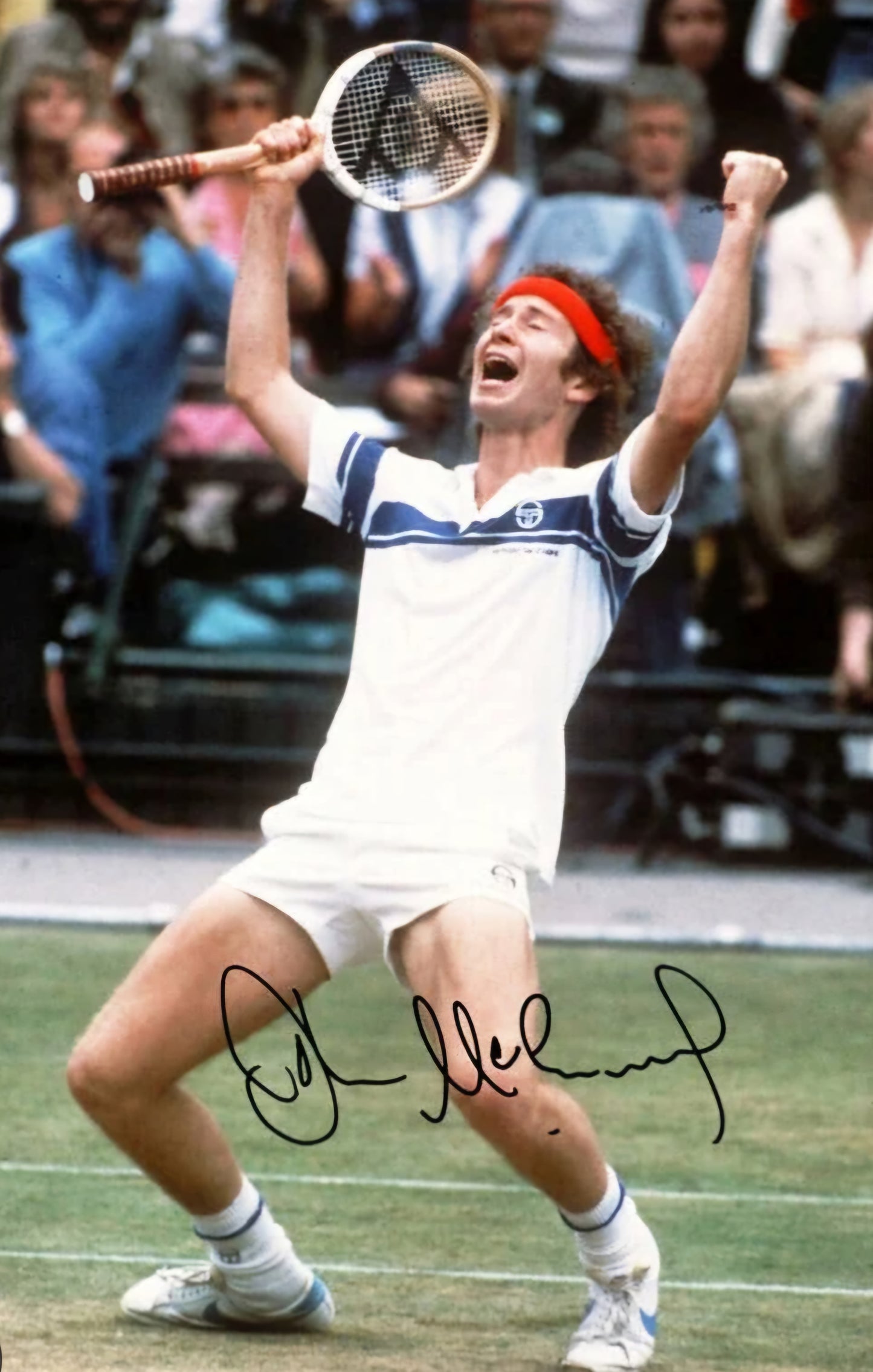 John McEnroe signed photo Boston memorabilia black marker
