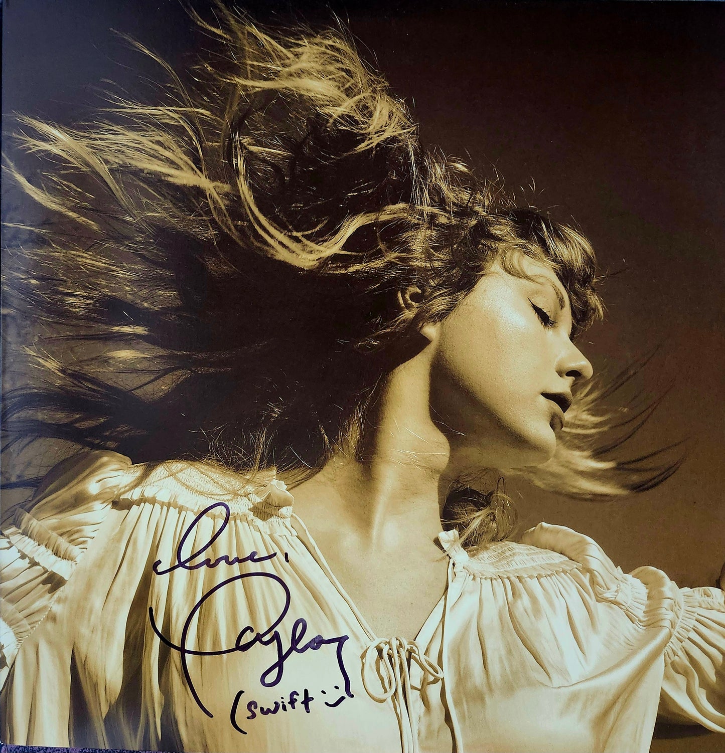 Taylor Swift signed album with love Boston memorabilia Taylor's version Fearless
