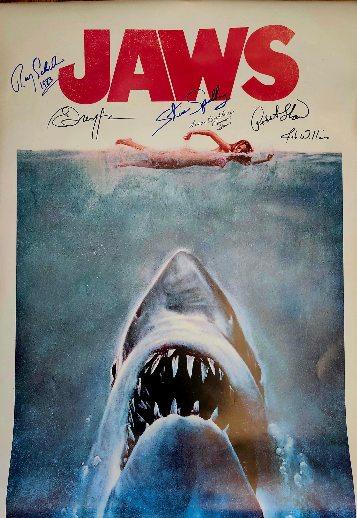 Jaws Signed Poster COA Hologram