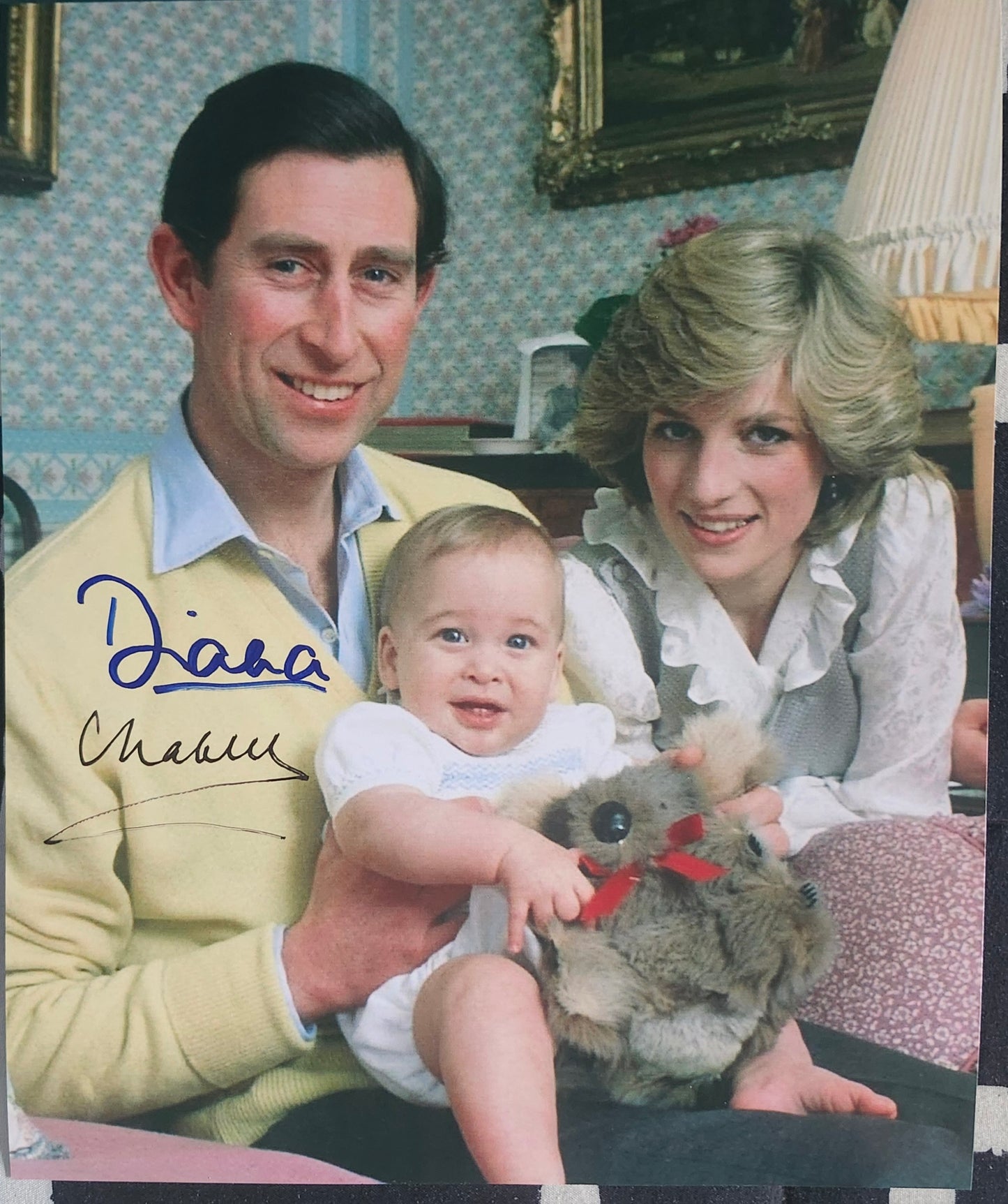 Prince Charles and Princess Diana Signed Photo COA Hologram