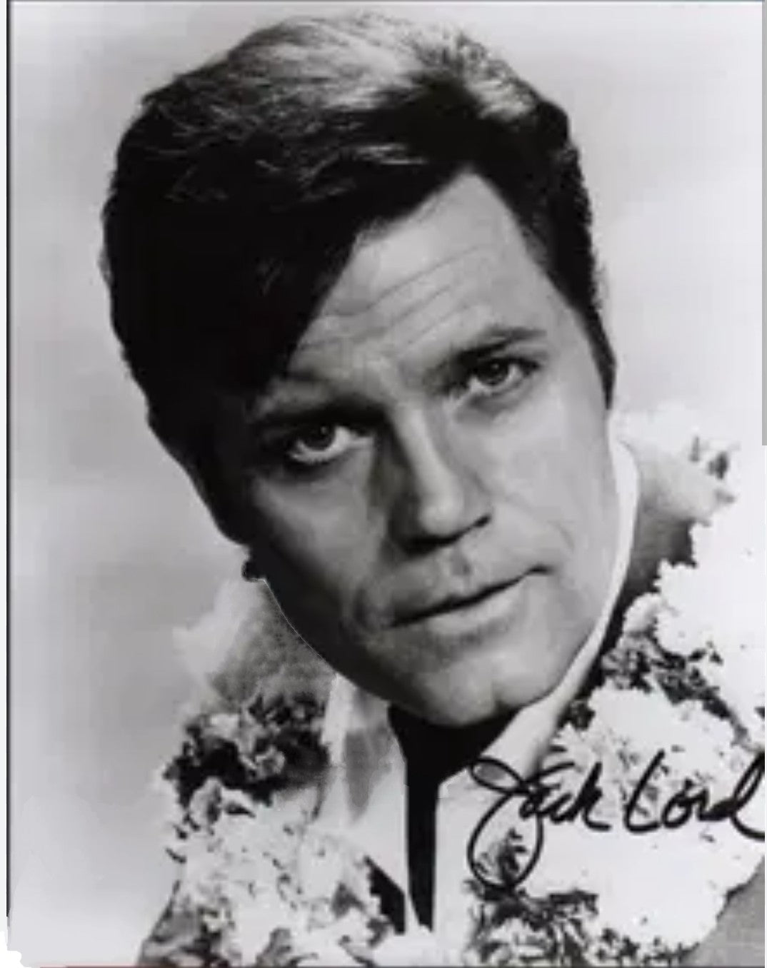 Jack Lord signed photo black and white Boston memorabilia