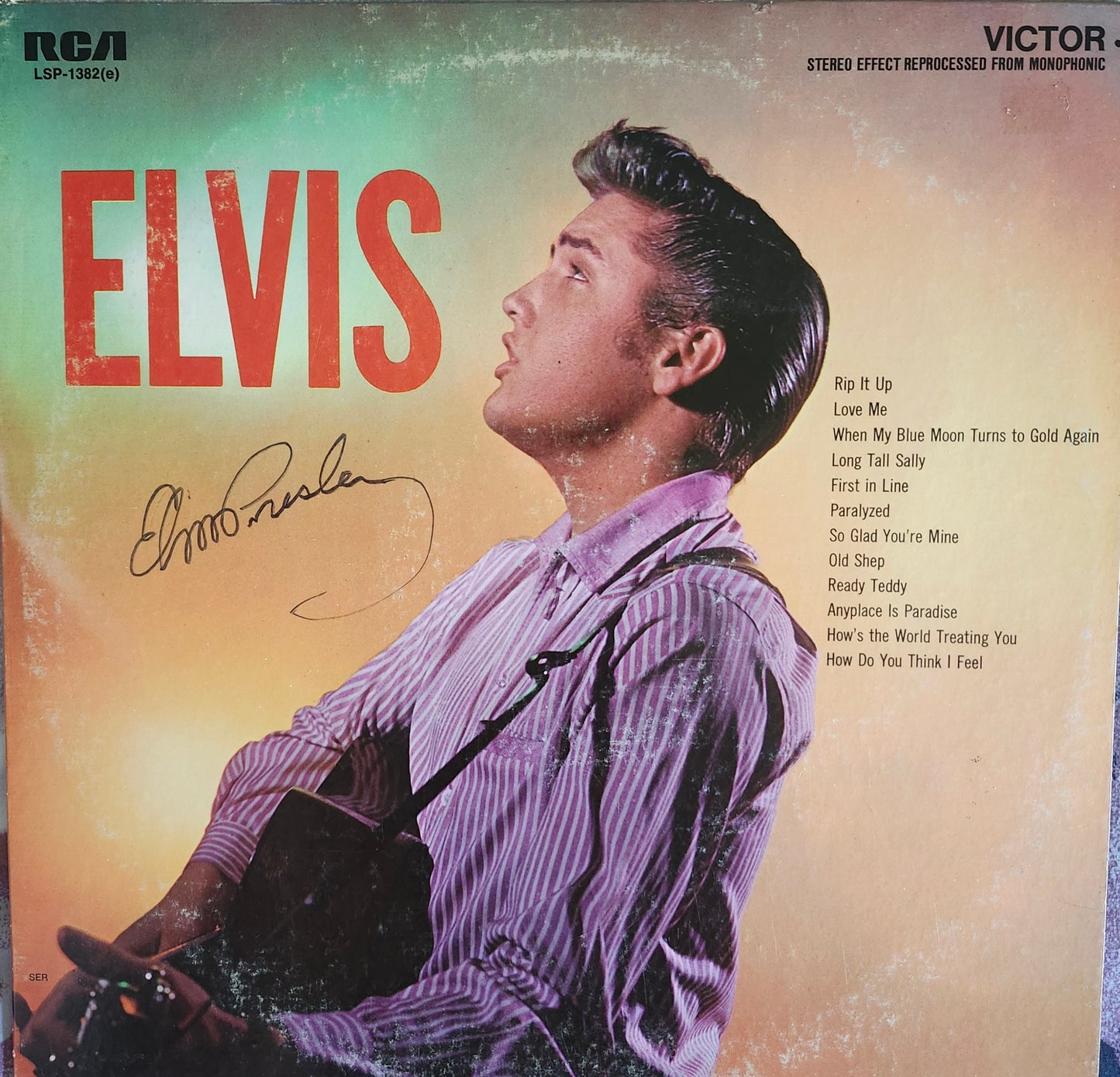 Elvis Presley signed album 1950s from Boston memorabilia