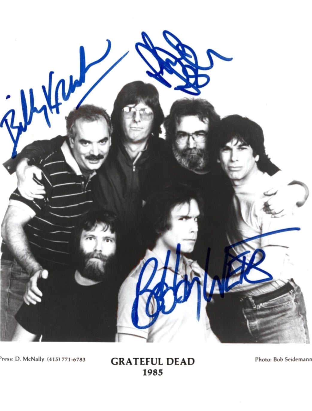 THE GRATEFUL DEAD BAND signed autographed photo COA Hologram