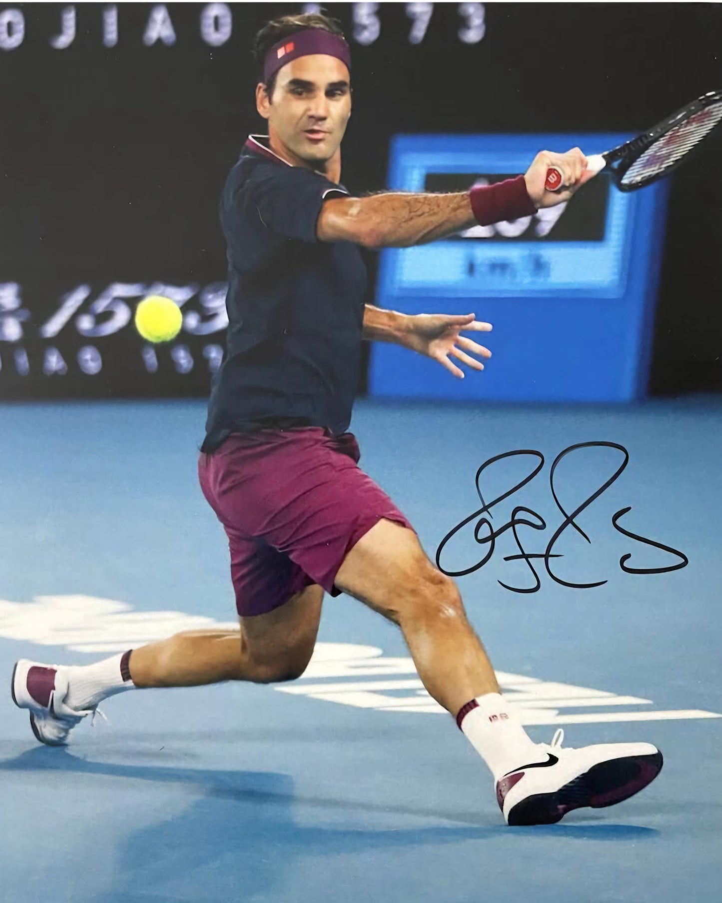 Roger Federer signed photo playtime Boston memorabilia