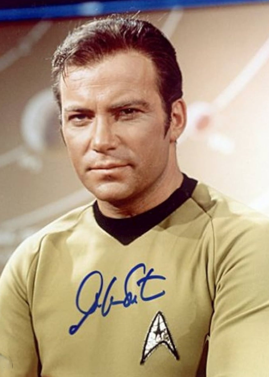 William Shatner signed photo Star Trek self-portrait