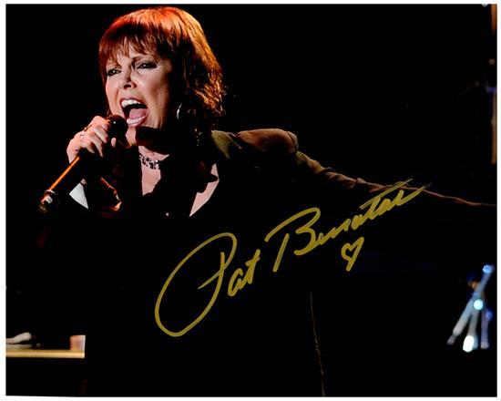 PAT BENATAR signed autographed photo COA Hologram gold marker singing on stage