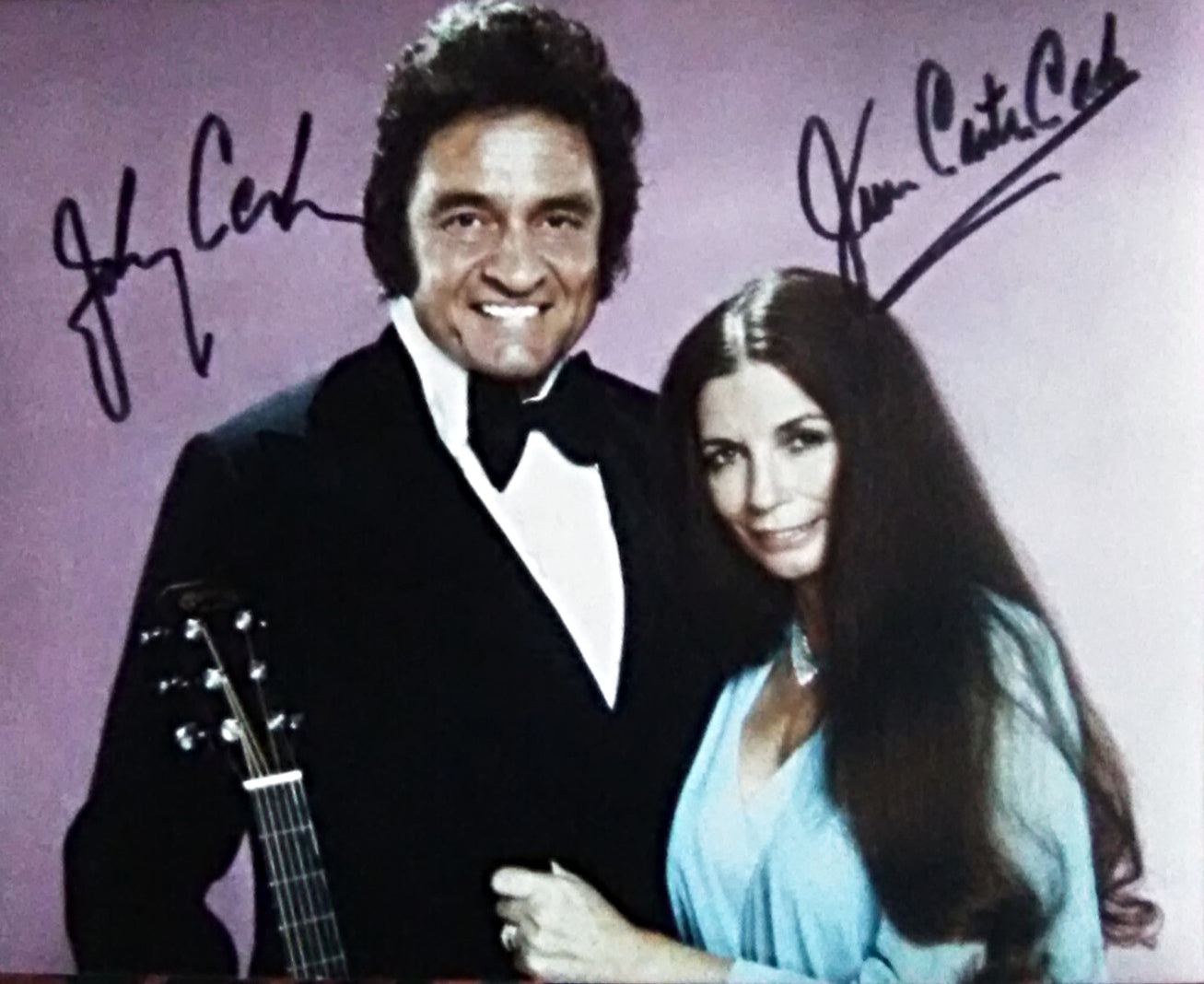 JOHNNY CASH JUNE CARTER CASH signed autographed photo COA Hologram Beckett Autographs