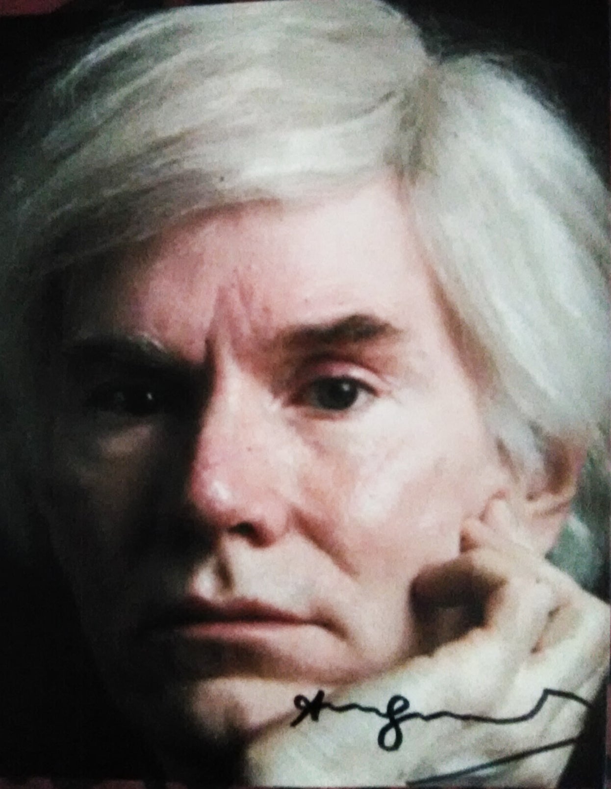 ANDY WARHOL signed autographed photo close up face COA Hologram