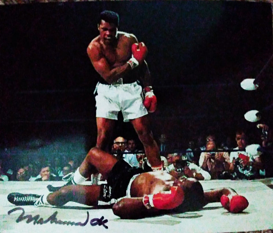 MUHAMMAD ALI signed autographed photo COA Hologram knockout photo