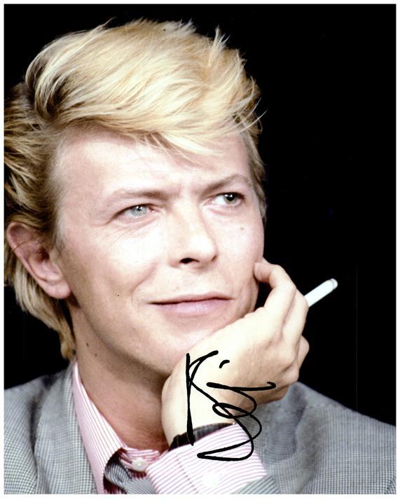 DAVID BOWIE signed autographed photo COA Hologram cigarette in hand