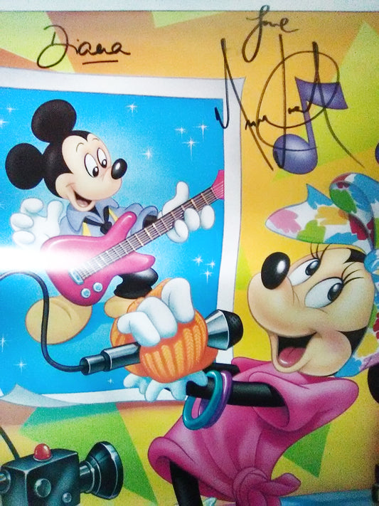 MICHAEL JACKSON PRINCESS DIANA signed autographed photo disney poster COA Hologram Boston memorabilia