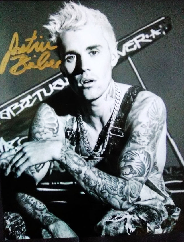 JUSTIN BIEBER signed autographed photo COA Hologram Beckett Autographs