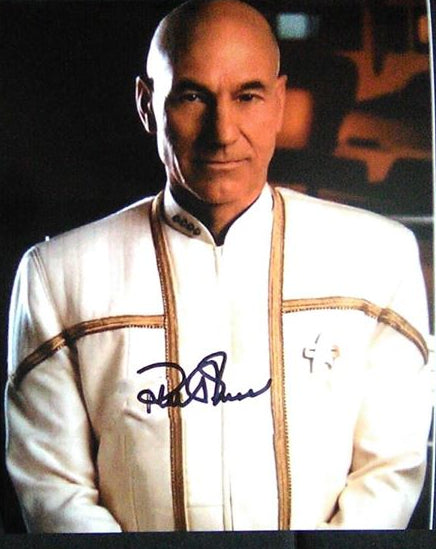 PATRICK STEWART signed autographed photo COA Hologram movie scene white jacket