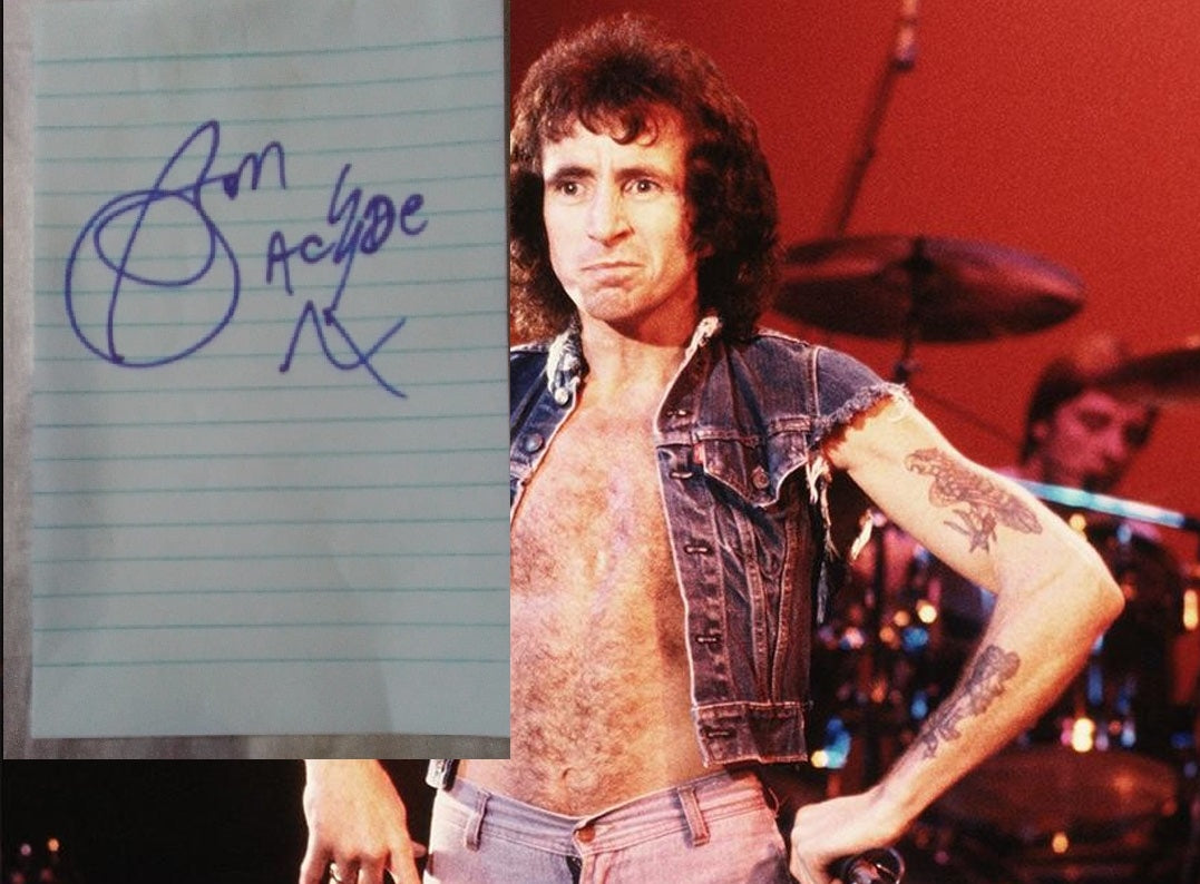 BON SCOTT signed autographed photo AC / DC COA Hologram