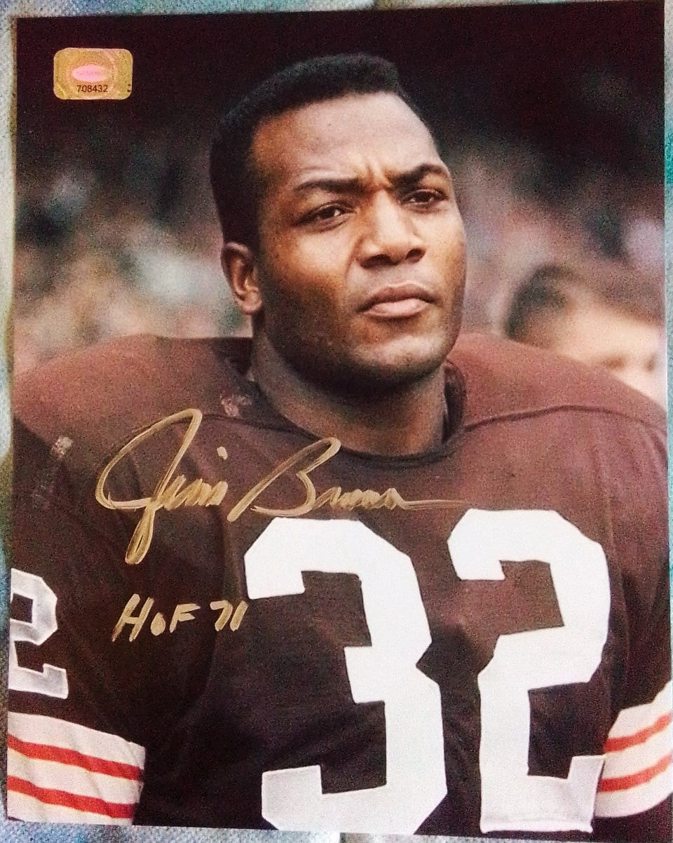 JIM BROWN signed autographed photo COA Hologram Beckett Autographs