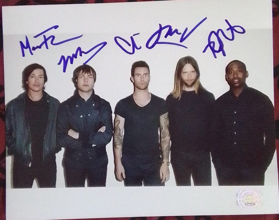 MAROON 5 band signed autographed photo COA Hologram Beckett Autographs