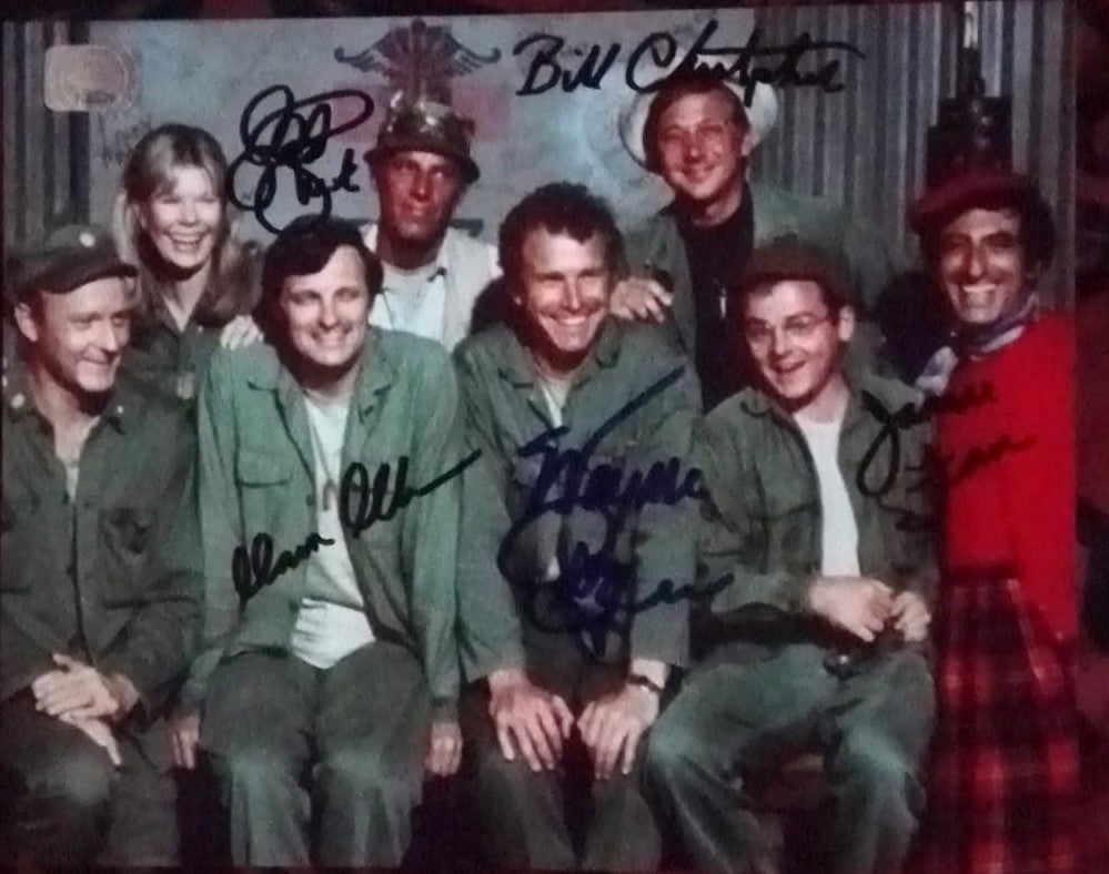 MASH CAST signed autographed photo COA Hologram movie scene together