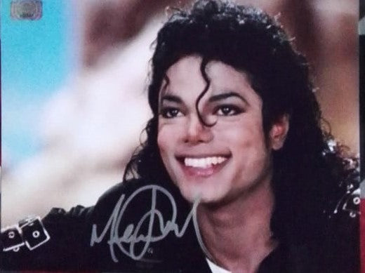 MICHAEL JACKSON signed autographed photo COA Hologram silver marker Boston memorabilia