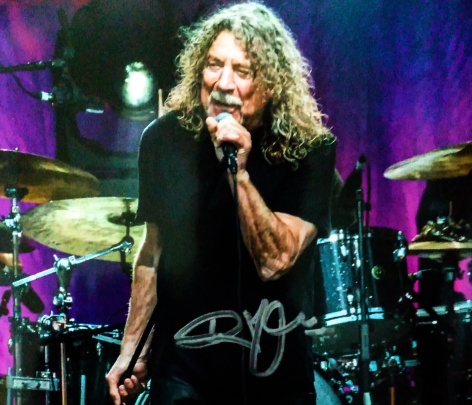 ROBERT PLANT signed autographed photo COA Hologram singing on stage