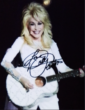 DOLLY PARTON signed autographed photo COA Hologram playing White Guitar Boston memorabilia