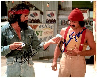 CHEECH MARIN & THOMAS CHONG cast signed autographed photo COA Hologram Beckett Autographs