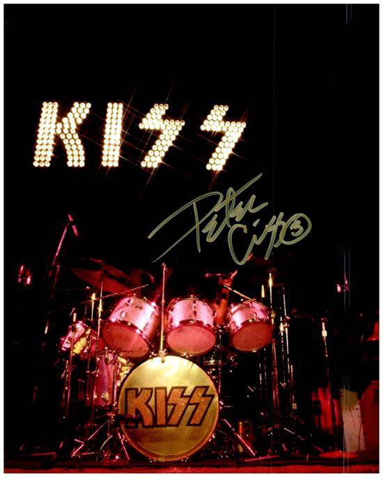 PETER CRISS signed autographed photo COA Hologram gold marker