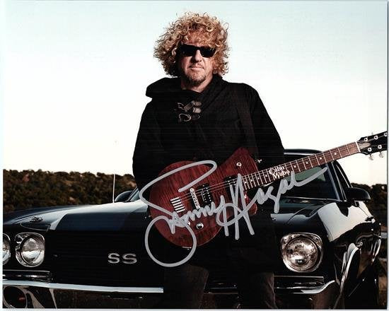SAMMY HAGAR signed autographed photo COA Hologram silver marker in front of car