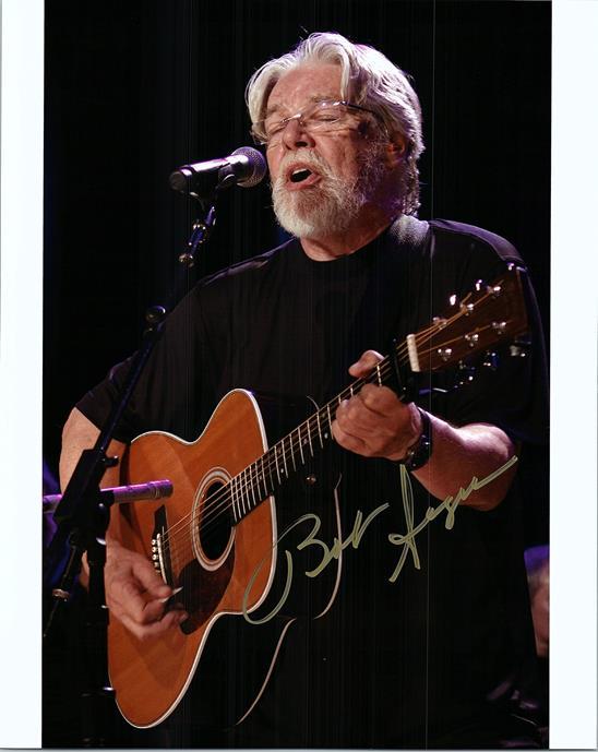 BOB SEGER signed autographed photo COA Hologram singing on stage black shirt