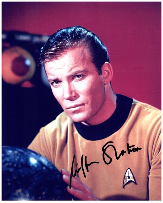 WILLIAM SHATNER signed autographed photo COA Hologram on spaceship