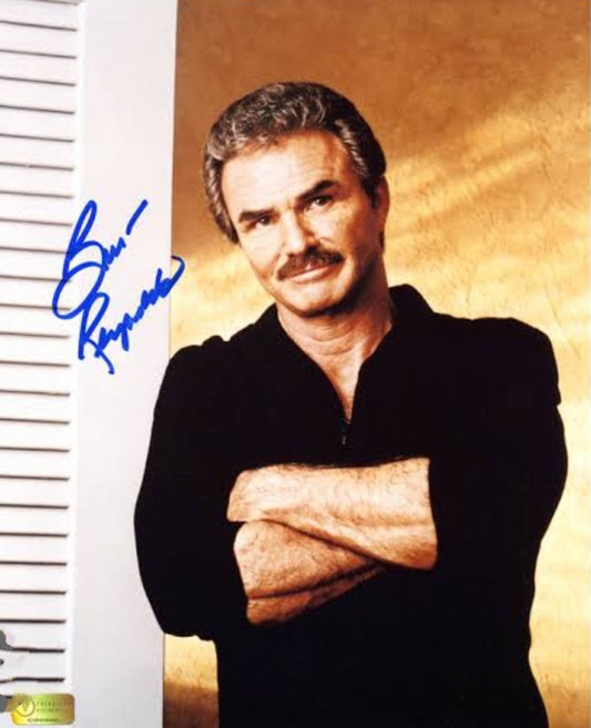 Burt Reynolds signed photo blue marker Boston memorabilia