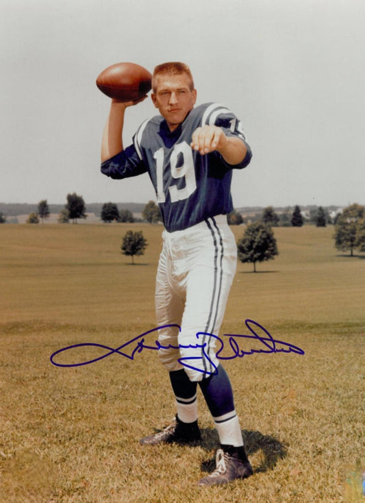 Johnny Unitas signed photo by Boston memorabilia